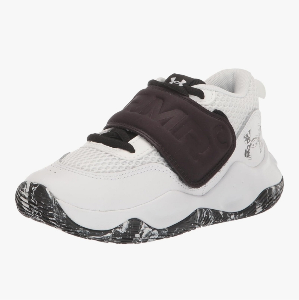 Under Armour Kids' White and Black Sneakers